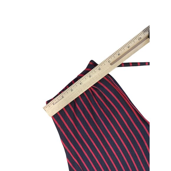 Mossimo Womens High-Low Dress S Red Gray Striped Casual Travel Comfort Midi - Picture 6 of 9